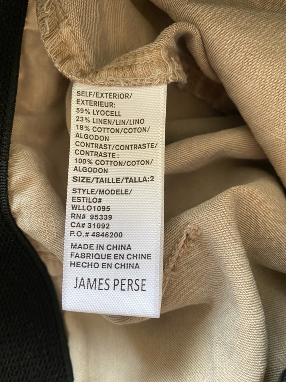 SOLD James Perse | Soft Pleat Wide Leg Pant | Linen Blend - Picture 9 of 10